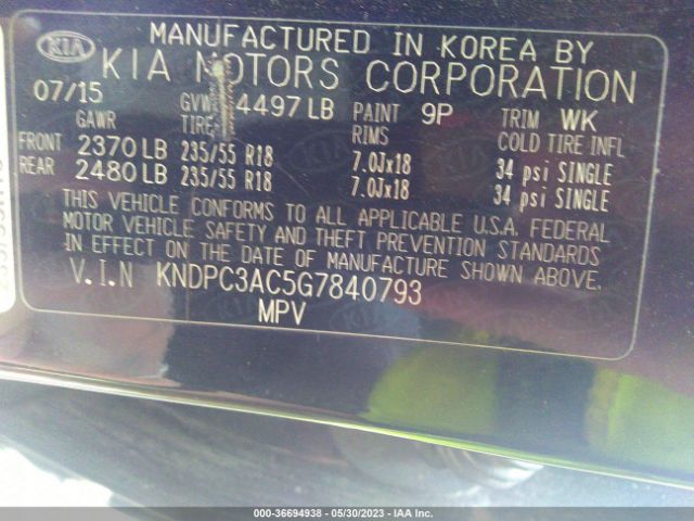 KNDPC3AC5G7840793 KIA Sportage Ex