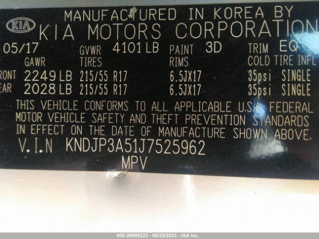 KNDJP3A51J7525962 KIA SOUL +