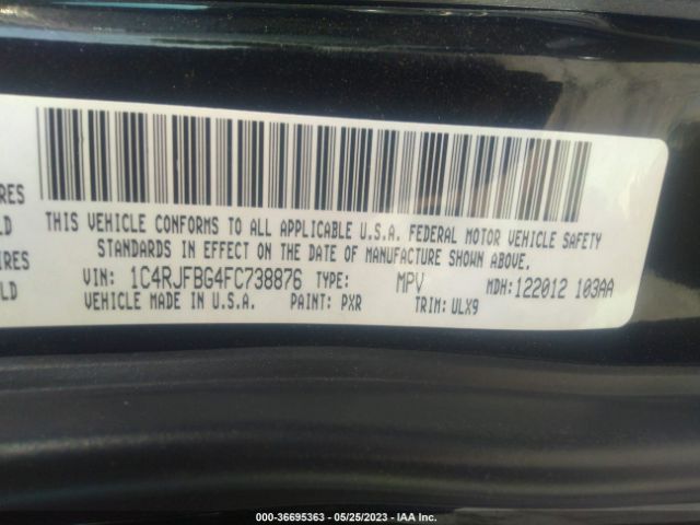 1C4RJFBG4FC738876 Jeep Grand Cherokee Limited