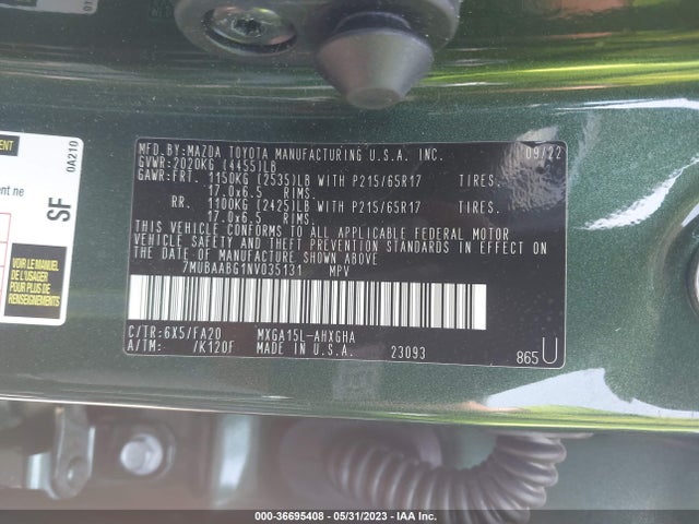 Toyota Corolla Cross Le 2022 7MUBAABG1NV035131 Image 10