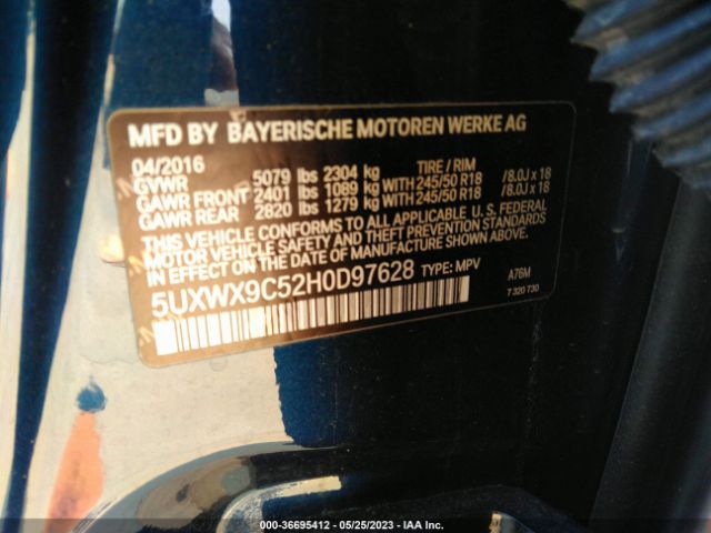 5UXWX9C52H0D97628 BMW X3 Xdrive28i