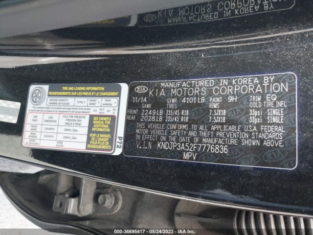 KNDJP3A52F7776836 KIA SOUL +