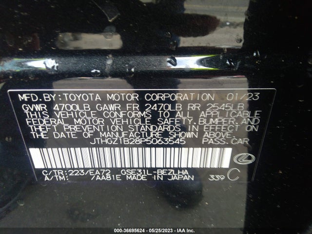 2023 Lexus IS, VIN: JTHGZ1B28P5063545