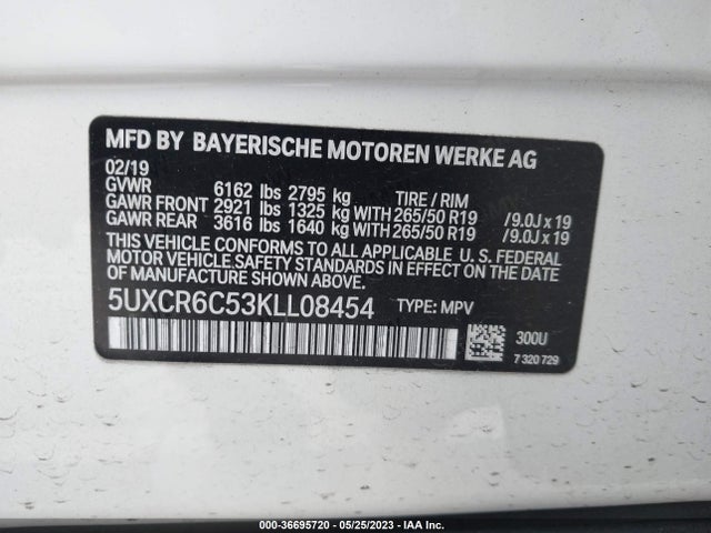 BMW X5 Xdrive40i 2019 аукцион фото