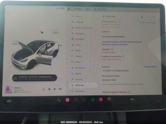 7SAYGDEE8PF638618 Tesla Model Y Long Range