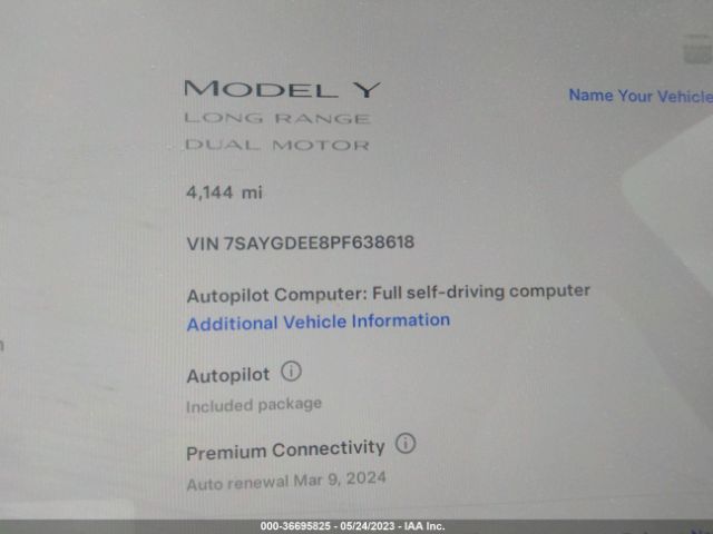 7SAYGDEE8PF638618 Tesla Model Y Long Range