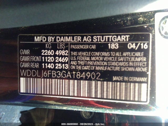 2016 Mercedes-Benz CLS-Class, VIN: WDDLJ6FB3GA184902