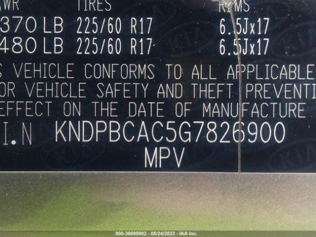 KNDPBCAC5G7826900 KIA Sportage Lx