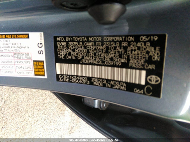 Toyota COROLLA LE 2020 JTDEPRAE2LJ039199 Image 10