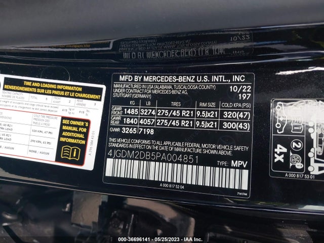2023 Mercedes-Benz EQS, VIN: 4JGDM2DB5PA004851