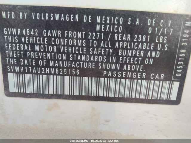 3VWH17AU2HM525156 Volkswagen Golf Alltrack S/se/sel