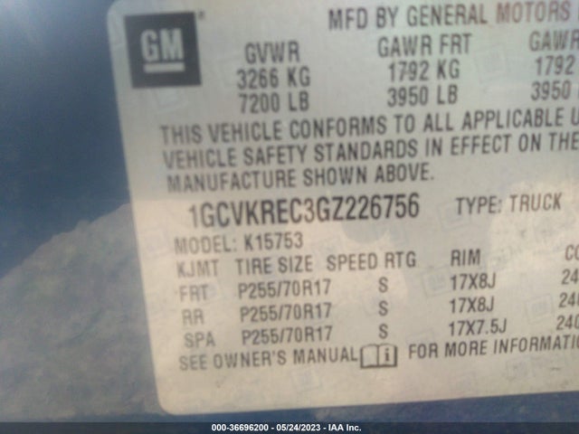 Chevrolet Silverado 1500 Lt 2016 1GCVKREC3GZ226756 Image 10