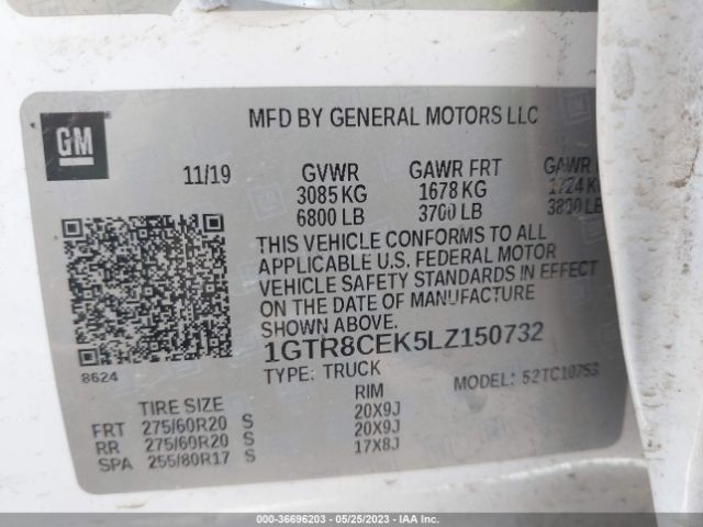 1GTR8CEK5LZ150732 GMC Sierra 1500 Elevation
