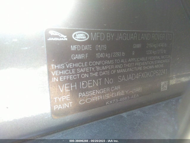 2019 Jaguar XE, VIN: SAJAD4FX0KCP52241