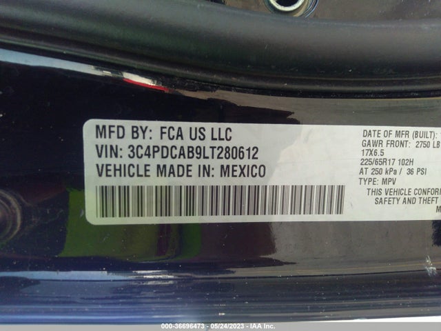 Dodge Journey Se Value 2020 3C4PDCAB9LT280612 Image 9