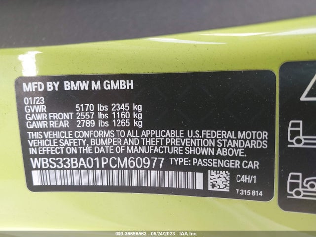 BMW M4 Competition Xdrive 2023 WBS33BA01PCM60977 Image 9