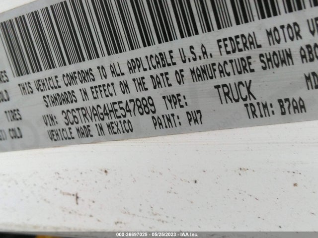 3C6TRVAG4HE547889 RAM Promaster Cargo Van