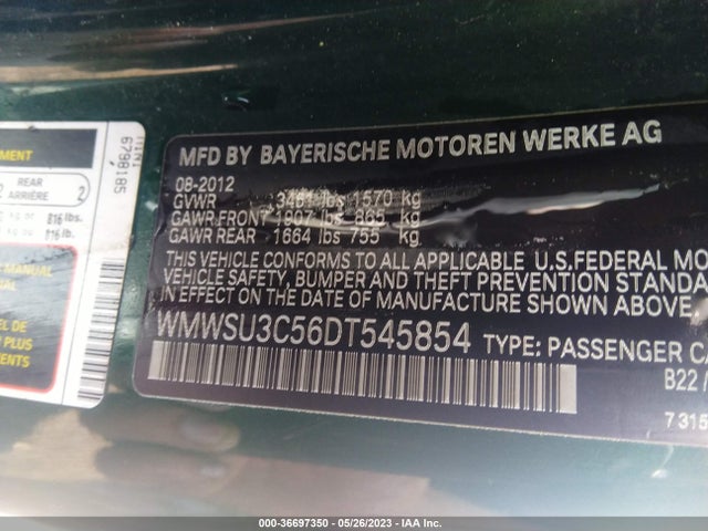 2013 MINI COOPER HARDTOP WMWSU3C56DT545854 Photo 8