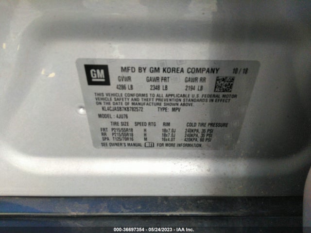 KL4CJASB7KB782572 Buick Encore Preferred