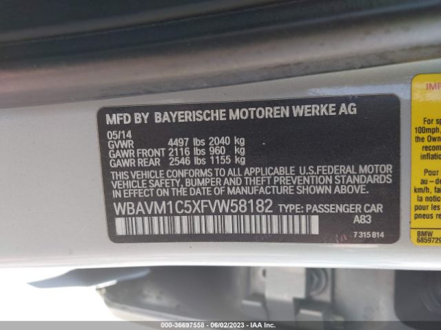 WBAVM1C5XFVW58182 BMW X1 Sdrive28i