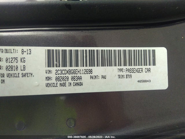 Dodge Charger Se 2014 2C3CDXBG6EH112698 Image 9