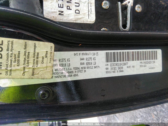 2C3CCAEG1GH128077 Chrysler 300 300c