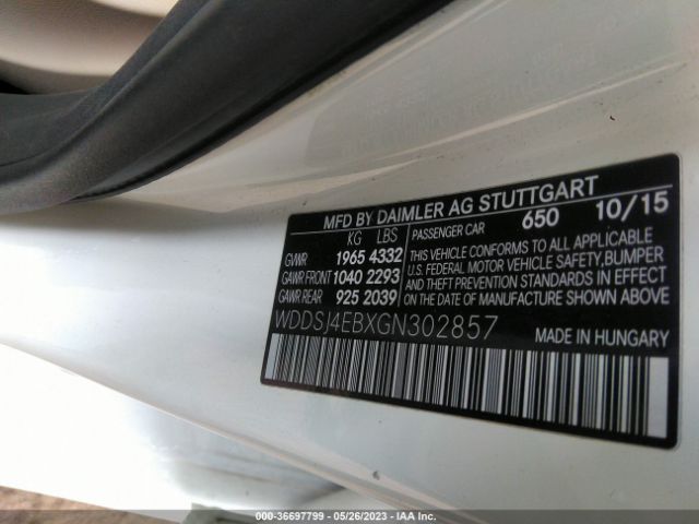 WDDSJ4EBXGN302857 Mercedes-Benz Cla Cla 250