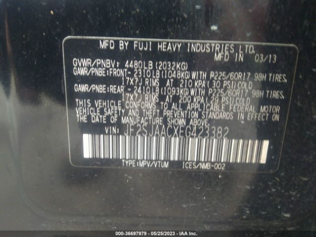 JF2SJAACXEG423382 Subaru Forester 2.5i