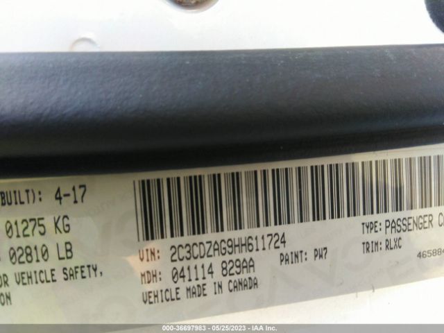 2C3CDZAG9HH611724 Dodge Challenger Sxt Plus
