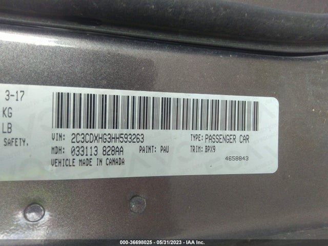 Dodge Charger Sxt 2017 2C3CDXHG3HH593263 Image 9