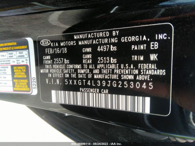 5XXGT4L39JG253045 KIA Optima Lx