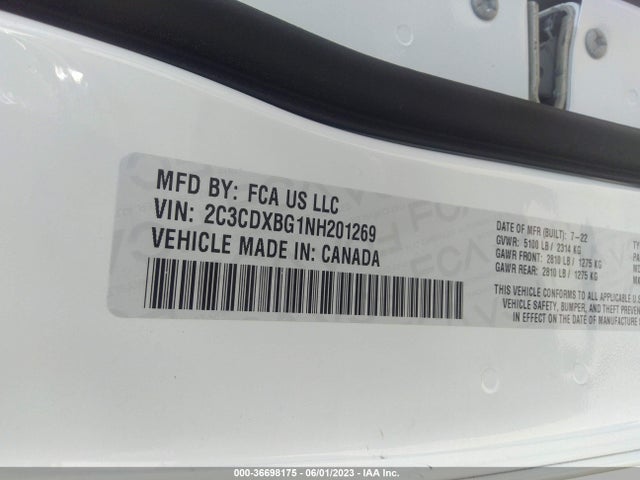 Dodge Charger Sxt 2022 2C3CDXBG1NH201269 Image 9