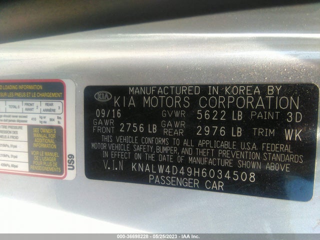 2017 Kia K900, VIN: KNALW4D49H6034508