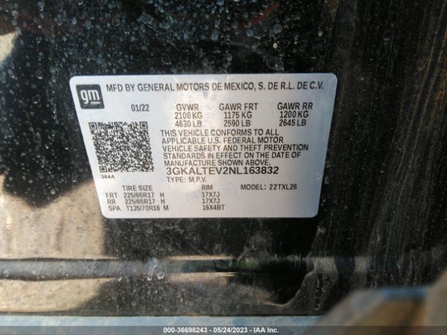 3GKALTEV2NL163832 GMC Terrain Sle