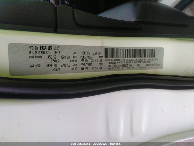 1C4RJEAG2HC659317 Jeep Grand Cherokee Laredo