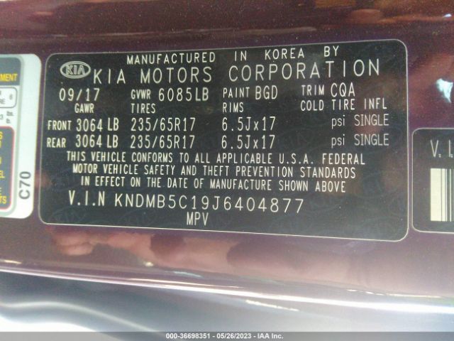KNDMB5C19J6404877 KIA SEDONA LX