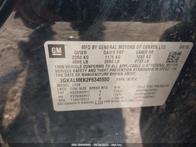 2GKALMEK2F6345550 GMC Terrain Sle