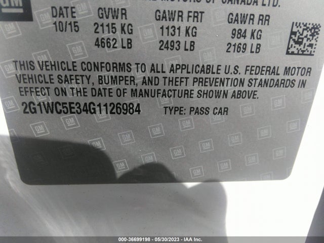 Chevrolet Impala Limited Ltz 2016 2G1WC5E34G1126984 Image 9