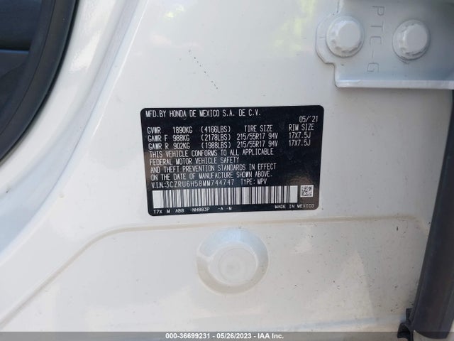 Honda HR-V EX 2021 3CZRU6H58MM744747 Image 10