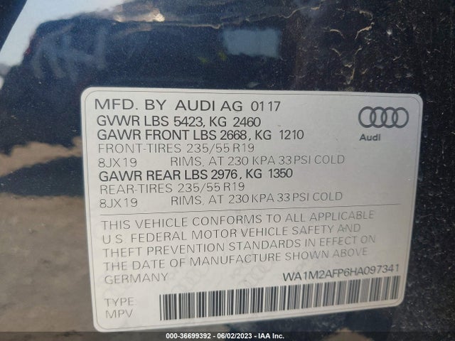 WA1M2AFP6HA097341 Audi Q5 Premium Plus