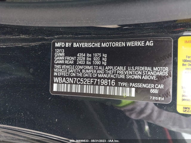 BMW 428i 2014 WBA3N7C52EF719816 Image 9