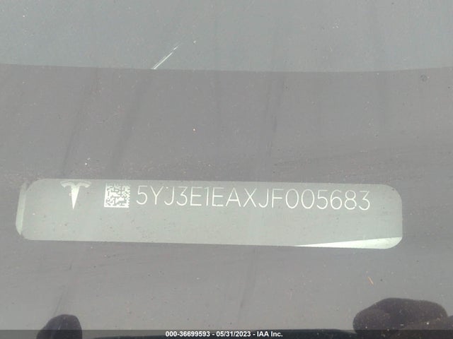 Tesla Model 3 Range Battery 2018 5YJ3E1EAXJF005683 Image 9