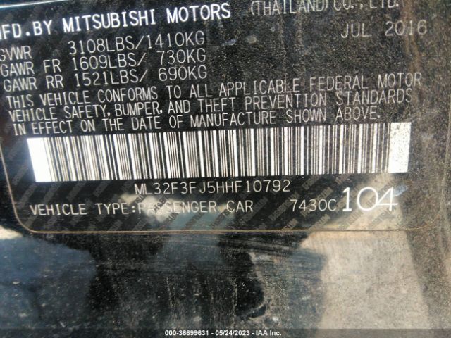 ML32F3FJ5HHF10792 Mitsubishi Mirage G4 Es