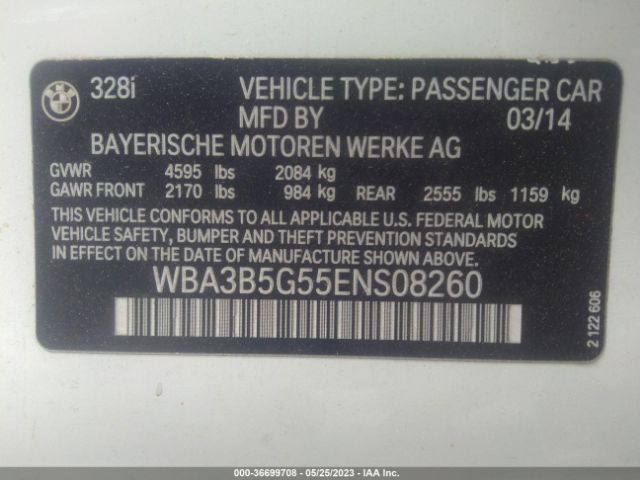 WBA3B5G55ENS08260 BMW 3 Series 328i Xdrive