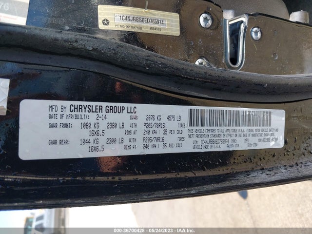1C4NJRBB0ED765974 Jeep Patriot Sport