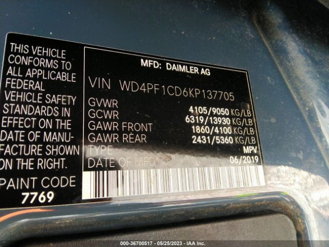 WD4PF1CD6KP137705 Mercedes-Benz SPRINTER VAN