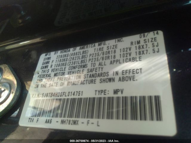 5J8TB4H36FL014751 Acura RDX