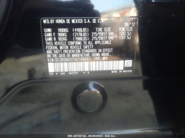 Honda HR-V LX 2017 3CZRU6H37HG708681 Image 9
