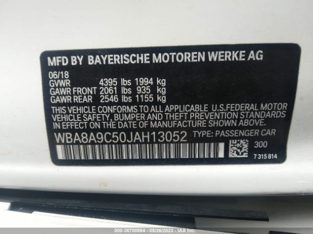 WBA8A9C50JAH13052 BMW 3 Series 320i