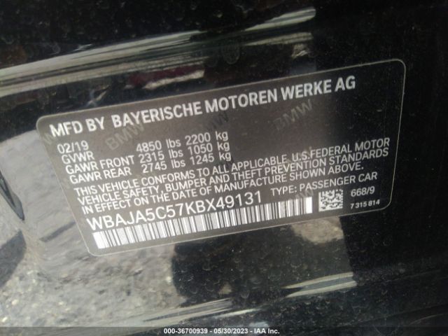 WBAJA5C57KBX49131 BMW 5 Series 530i